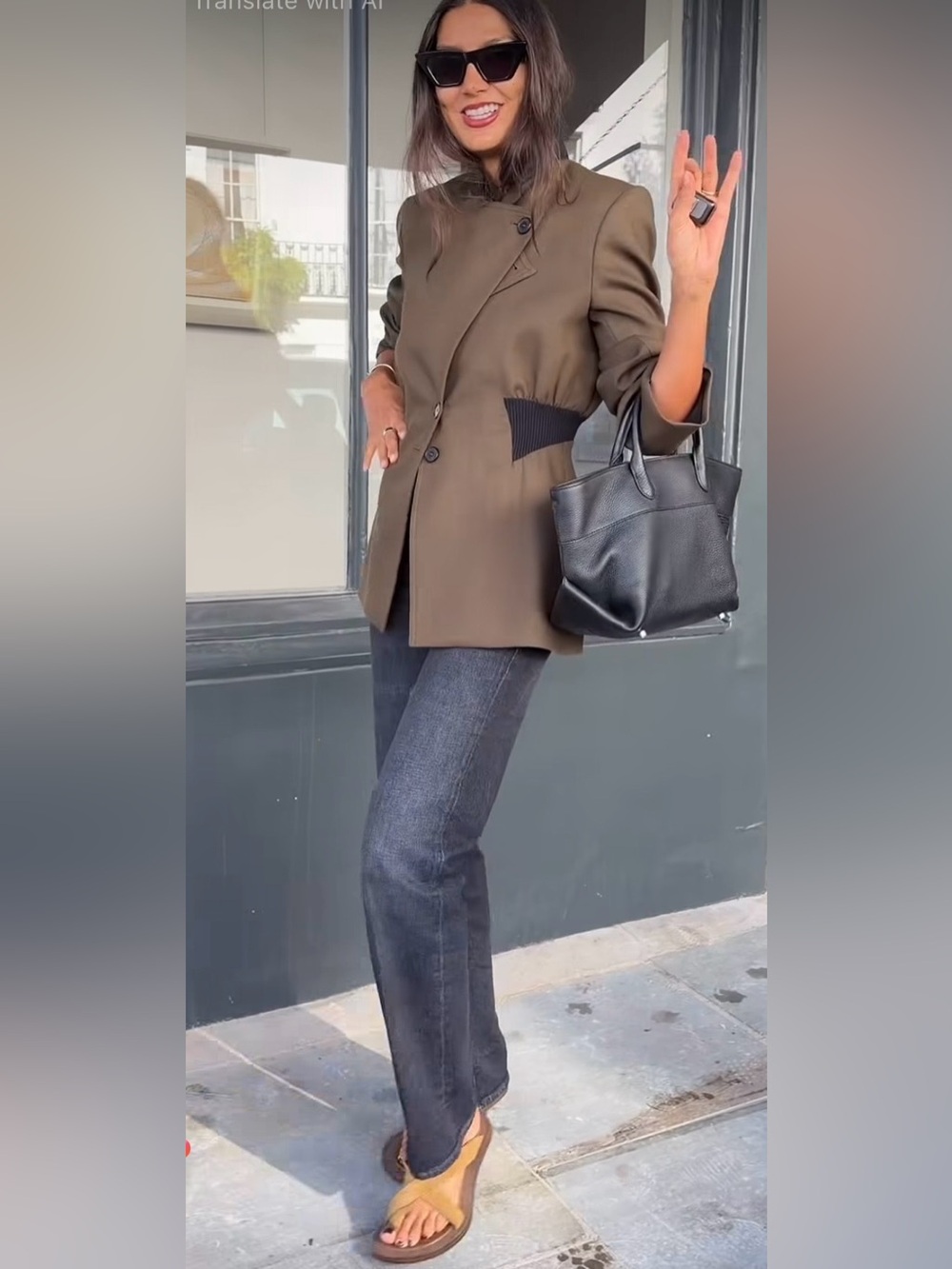 ZARA ZW COLLECTION 100% WOOL FITTED JACKET WITH ELASTIC WAIST
